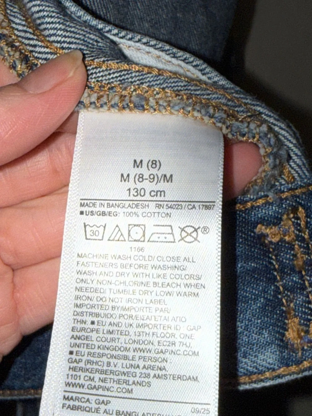Gap kids classic denim jean jacket size medium (8/9) years